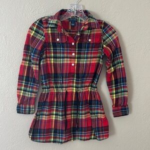 Girls Ralph Lauren Plaid Flannel Dress, Size 8